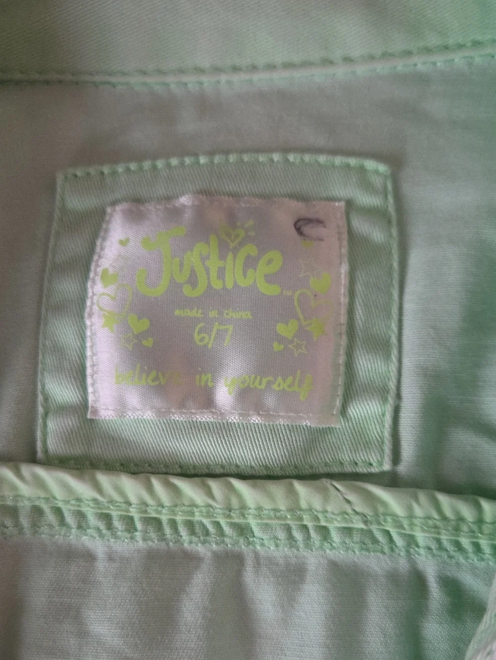 Justice Mint Green Denim Jacket for Kids